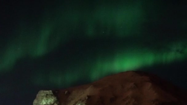 Вид Північне Сяйво Ісландії — стокове відео