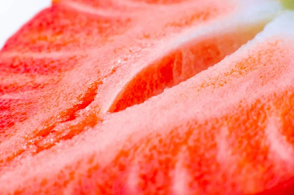 Erdbeer Hintergrund Unscharfer Natürlicher Roter Hintergrund Textur Der Erdbeeren Schöne — Stockfoto