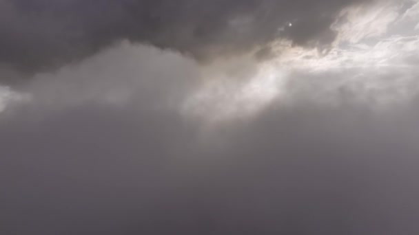Vista Aérea Voando Através Bela Paisagem Ensolarada Celestial Amazing Timelapse — Vídeo de Stock