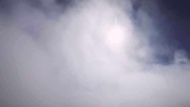 Aero Video Shooting Fly Clouds Sun Sky Mountainous Area Amazing — Stock Video