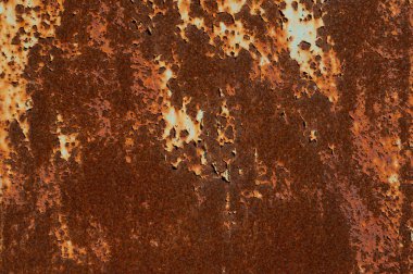 Çatlamış boyalı paslı metal yüzey dokusu. Paslı arka plan.