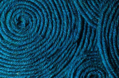 Soyut arkaplanın detaylı dokusu. Doğal malzemeden yapılmış iplik, makro çekim. DIY arka plan, el işi reklam kavramı.