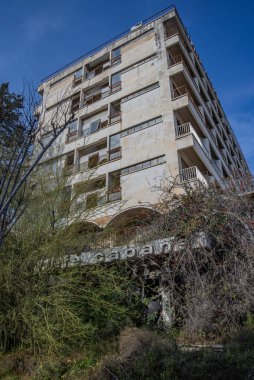 Kıbrıs Hayalet Şehri, Famagusta, Varosha. Terk edilmiş otel 26.03.2023