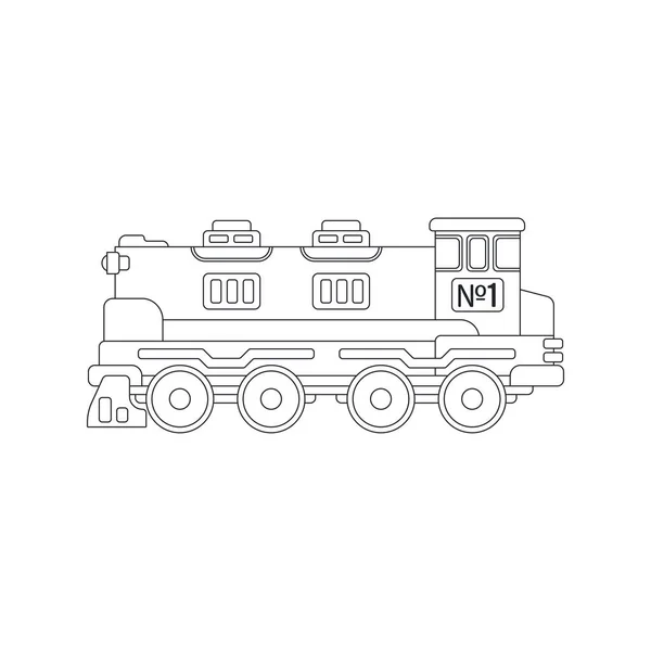 Γραμμή Διανυσματικό Εικονίδιο Τρένο Ατμού Παιχνίδι Ενεργοποίηση Και Διαδραστικά Παιχνίδια — Διανυσματικό Αρχείο