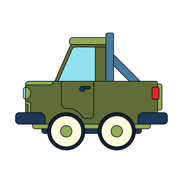 Farve Vektor Ikon Med Legetøj Bil Lastbil Engagerende Interaktive Legetøj – Stock-vektor