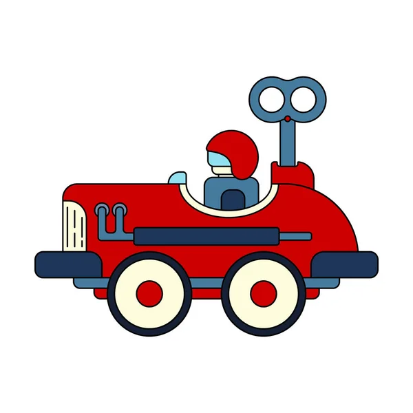 おもちゃの車 トラックが付いている色ベクトル アイコン 創造性と想像力を引き起こすインタラクティブなおもちゃ 子供用に設計されています 遊び時間を奨励し 子供のおもちゃで発見の喜びを刺激する — ストックベクタ