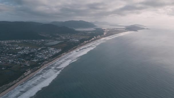 Widok Powietrza Wyspę Santa Catarina Florianopolis Brazylia — Wideo stockowe