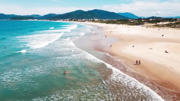 Pemandangan Pantai Brasil Dan Samudra Atlantik Dengan Gelombang Pantai Brazil — Stok Video