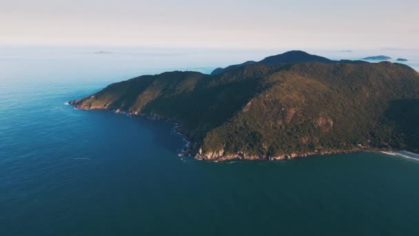 Vista Aérea Costa Brasileira Florianópolis Santa Catarina — Vídeo de Stock