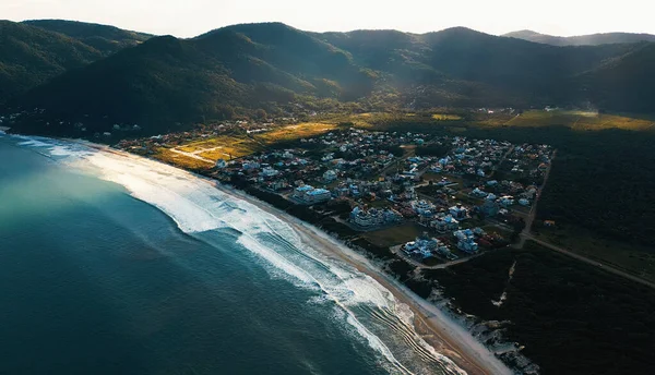 Вид Повітря Бразильське Узбережжя Місто Акерс Санта Катаріна Бразилія — стокове фото