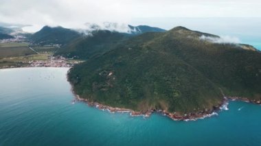 Köylü deniz kıyısı. Brezilya 'nın güneyinde Atlantik Okyanusu kıyısı