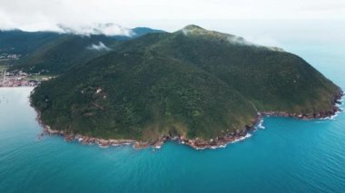 Köylü deniz kıyısı. Brezilya 'nın güneyinde Atlantik Okyanusu kıyısı