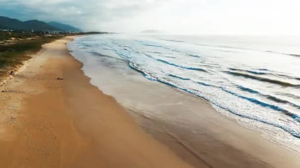 ブラジルのサンタカタリーナ島の空中ビュー フロリアノポリス市 — ストック動画