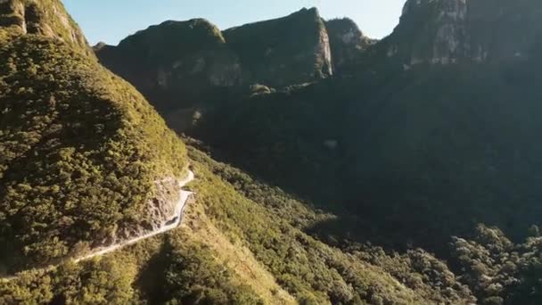 Αεροφωτογραφία Της Οροσειράς Στα Νότια Της Βραζιλίας — Αρχείο Βίντεο