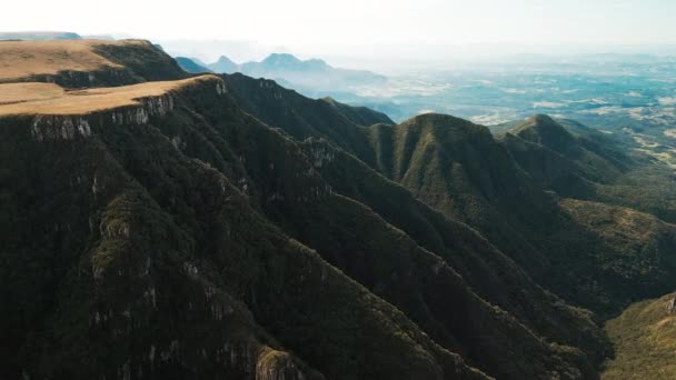Vista Aérea Cordillera Sur Brasil — Vídeo de stock