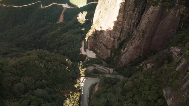 Widok Powietrza Pasmo Górskie Południu Brazylii — Wideo stockowe