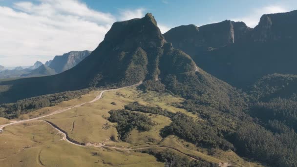 Vista Aérea Las Montañas Brasil Cordillera Del Estado Santa Catarina — Vídeo de stock
