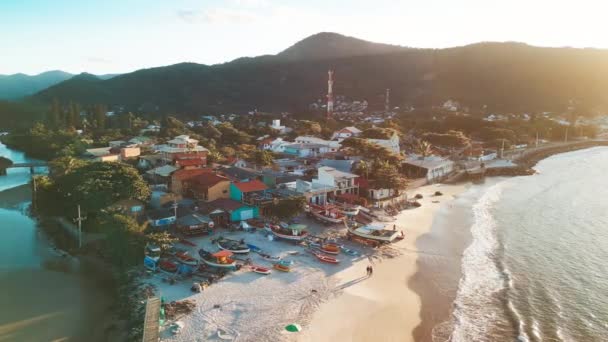 Rybářské Město Armacao Ostrově Santa Catarina Jihu Brazílie — Stock video