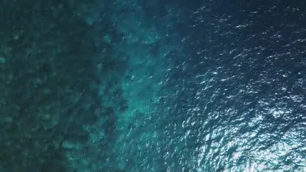 Zeeoppervlak Bovenaanzicht Naar Beneden — Stockvideo