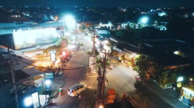 Bali, Endonezya 'daki Canggu kasabasının hava manzarası