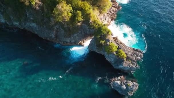 Vista Aérea Isla Nusa Penida Cerca Bali Indonesia — Vídeos de Stock