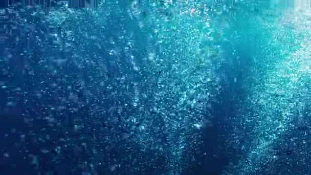 Blasen Meer Kamera Bewegt Sich Durch Die Blasenwolke Unter Wasser — Stockvideo