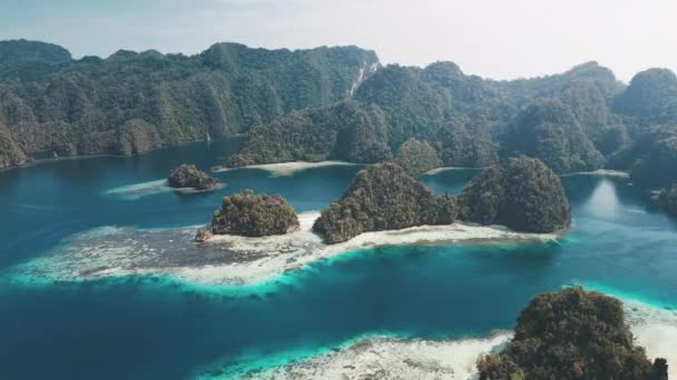 Flygfoto Över Sydvästra Papuas Kustlandskap Med Massor Öar Ullregion Med — Stockvideo