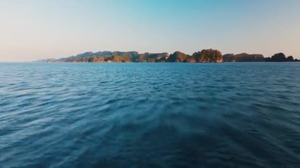 Vol Dessus Mer Raja Ampat Indonésie Vue Aérienne Groupe Îles — Video