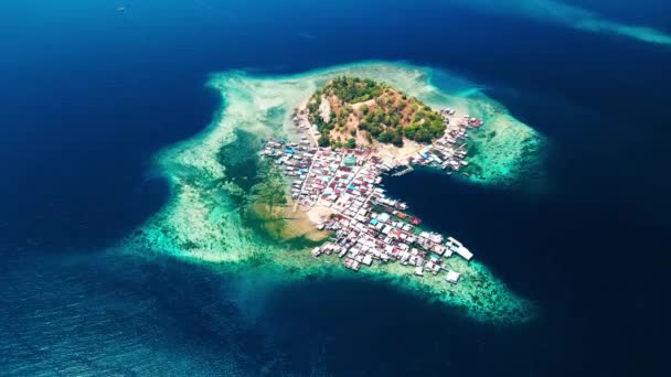 Paisaje Marino Raja Ampat Indonesia Vista Aérea Zona Isla Misool — Vídeos de Stock