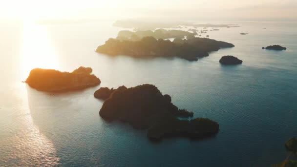 Raja Ampat Endonezya Batı Papua Daki Misool Adası Yakınlarındaki Adaların — Stok video
