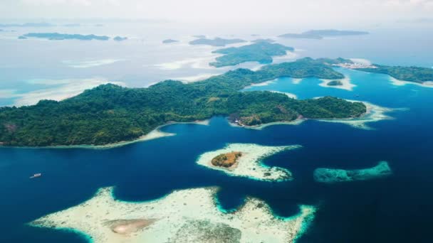 Raja Ampat Deniz Burnu Endonezya Misool Adası Nın Adaları Mavi — Stok video