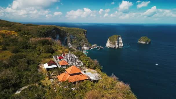 Kuil Tepi Pulau Nusa Penida Bali Indonesia — Stok Video