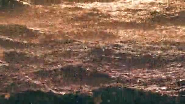 Povrch Moře Během Tropické Dešťové Sprchy — Stock video