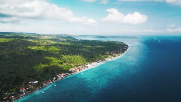 Αεροφωτογραφία Του Νησιού Nusa Penida Μπαλί Ινδονησία — Αρχείο Βίντεο