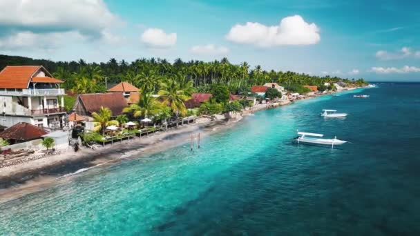 Luftaufnahme Der Insel Nusa Penida Bali Indonesien — Stockvideo