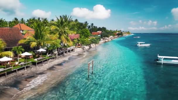 Αεροφωτογραφία Του Νησιού Nusa Penida Μπαλί Ινδονησία — Αρχείο Βίντεο
