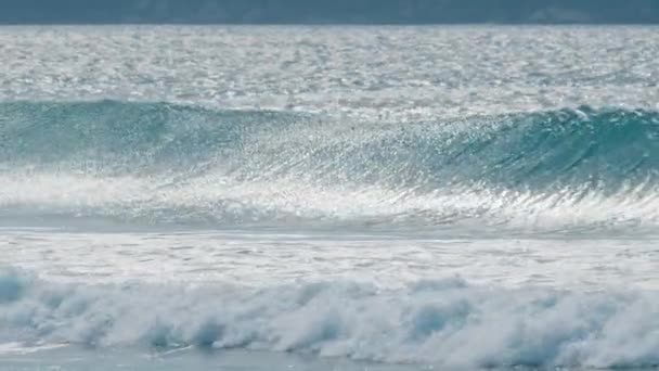 Ondas Oceânicas Quebram Costa Brasil — Vídeo de Stock