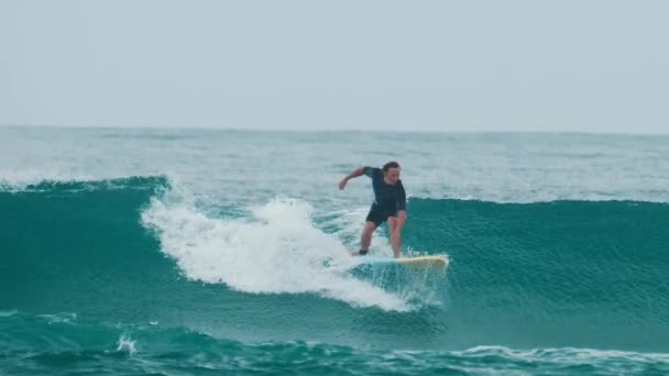 Surfer Βόλτες Κύμα Στη Βραζιλία Royalty Free Βίντεο Αρχείου