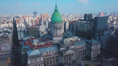 Buenos Aires şehrinin hava manzarası, Kongre binası. Arjantin