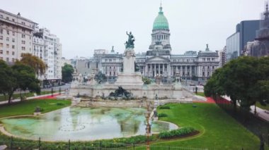 Buenos Aires şehrinin hava manzarası, Kongre binası. Arjantin