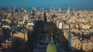 Buenos Aires şehrinin hava manzarası, Kongre binası. Arjantin