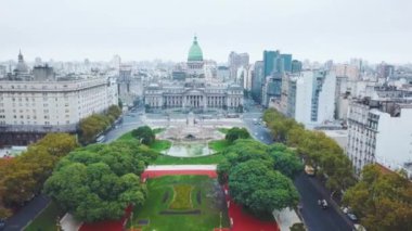 Buenos Aires şehrinin hava manzarası, Kongre binası. Arjantin