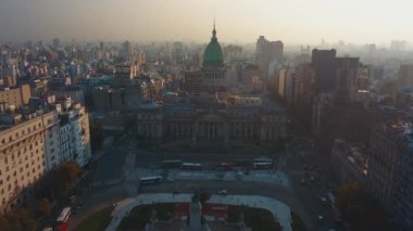 Buenos Aires şehrinin hava manzarası, Kongre binası. Arjantin