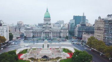 Buenos Aires şehrinin hava manzarası, Kongre binası. Arjantin