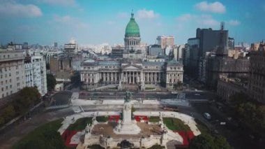 Buenos Aires şehrinin hava manzarası, Kongre binası. Arjantin