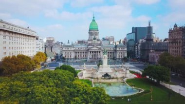 Buenos Aires şehrinin hava manzarası, Kongre binası. Arjantin