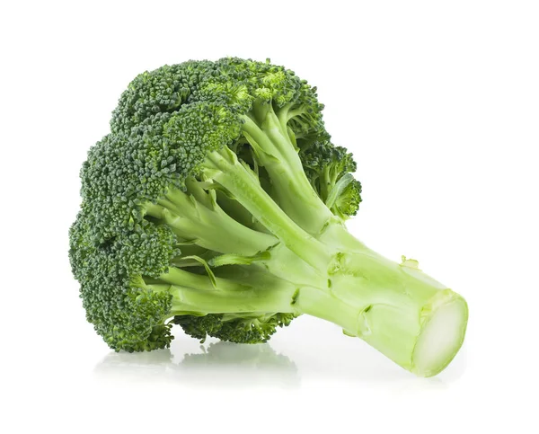 Broccoli Geïsoleerd Witte Achtergrond Detail Voor Ontwerp Ontwerpelementen Een Macro — Stockfoto