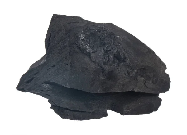 Carbón Aislado Sobre Fondo Blanco Cerca Detalle Para Diseño Elementos — Foto de Stock