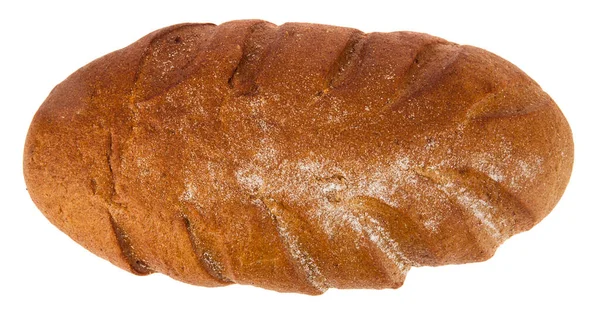 Chléb Izolovaný Bílém Pozadí Pohled Shora — Stock fotografie