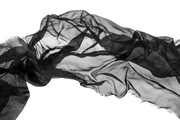 Черная Ткань Изолирована Белом Фоне Мбаппе Дизайн Элементы Дизайна Макро — стоковое фото